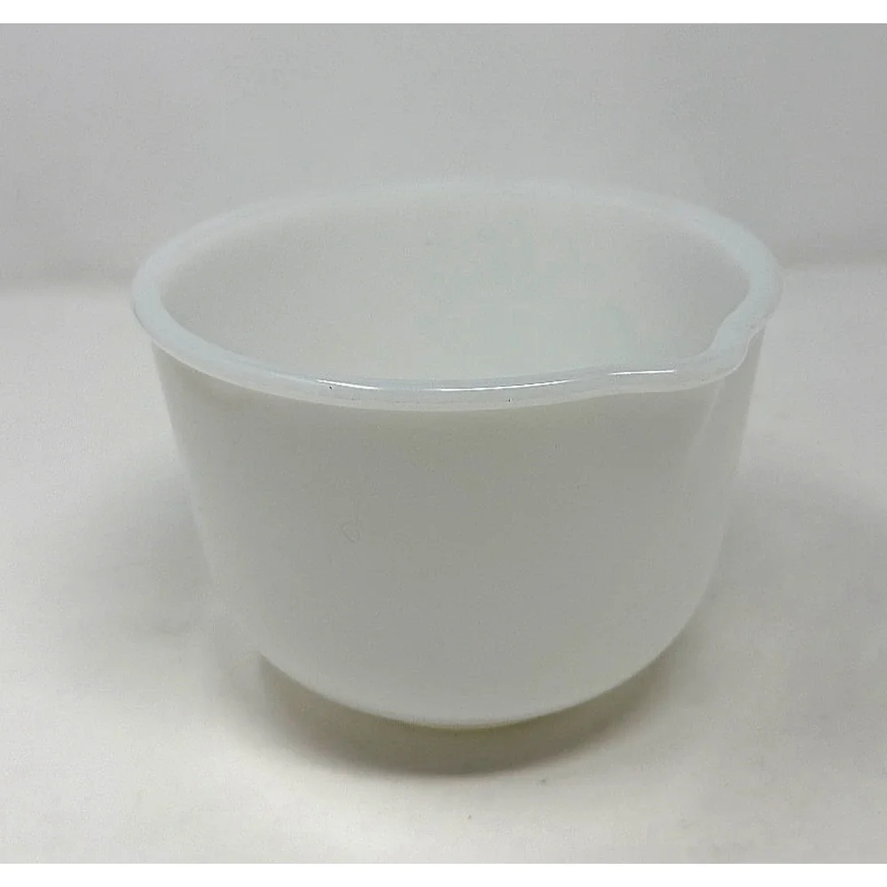Glasbake for Sunbeam White Milk Glass Mixing Bowl Pour Spout 6.5